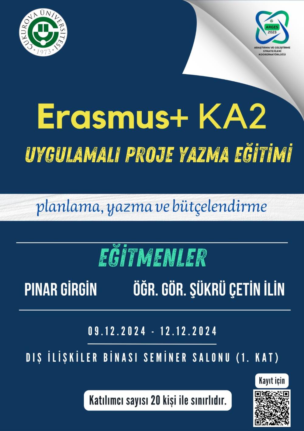 ERASMUS + KA2 Fonlarına Yönelik Uygulamalı Proje Yazma Eğitimi